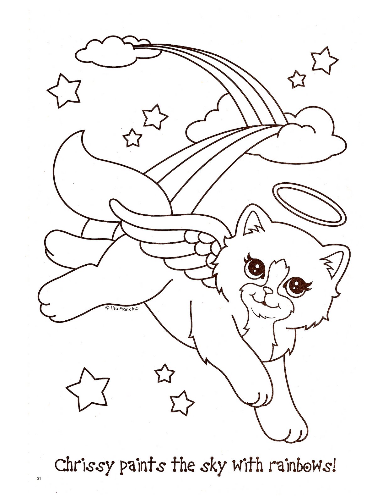 Pics Photos  Lisa Frank Cat Colouring Pages Page